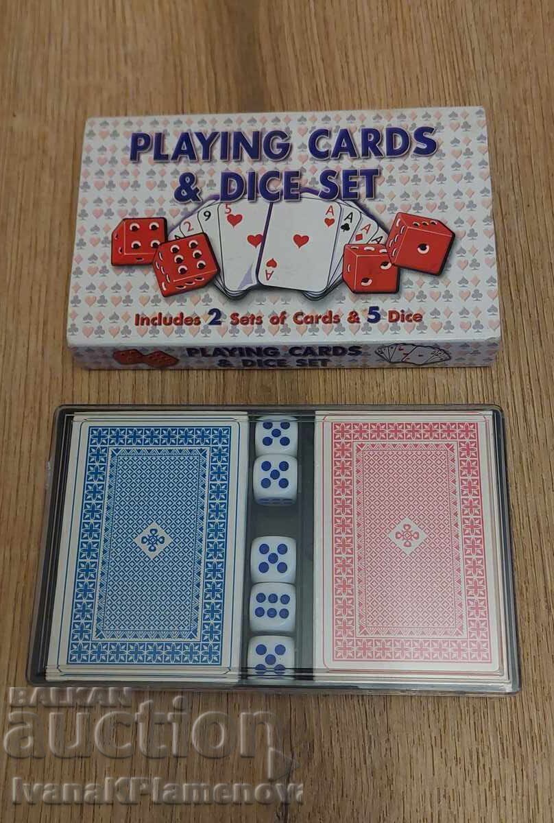Auction  Playing cards and dice set for connoisseurs