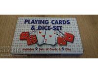 Карти за игра и зарове комплект за ценители