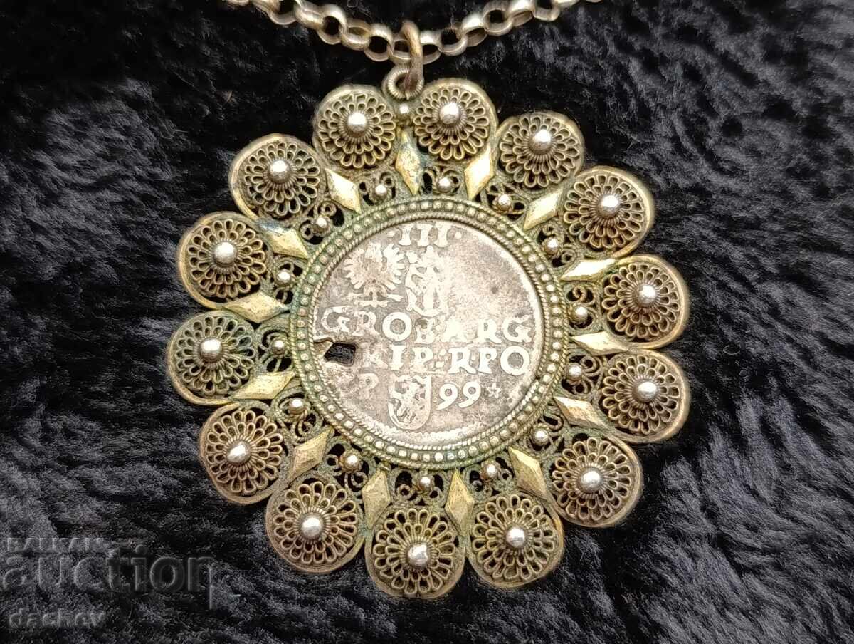 Renaissance Silver Filigree Gilt Medallion Costume Jewelry with price 180.00 BGN | € 92.03 Renaissance Silver Filigree Gilt Medallion Costume Jewelry with price 180.00 BGN | € 92.03
