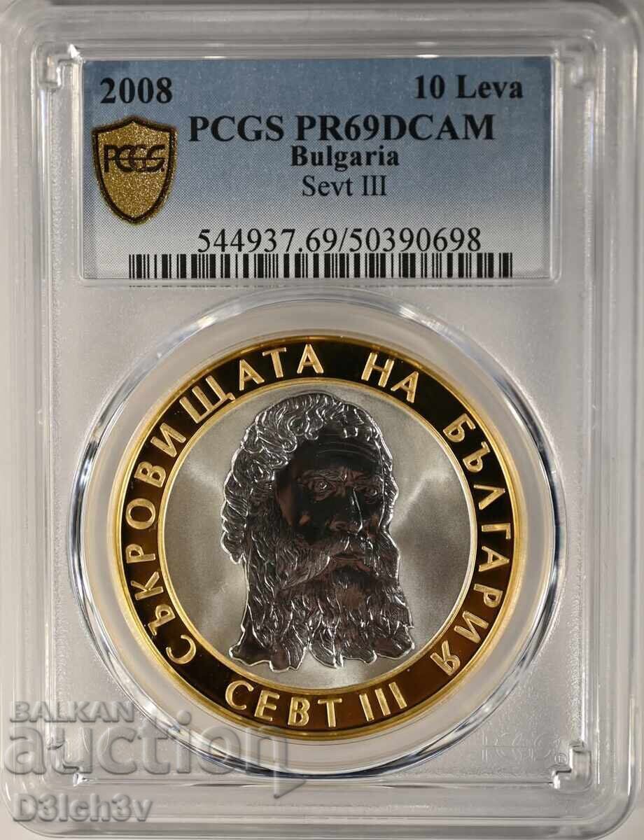 10 Leva 2008 Seuthes III PR69DCAM * PCGS with price 400.00 BGN | € 204.52 10 Leva 2008 Seuthes III PR69DCAM * PCGS with price 400.00 BGN | € 204.52