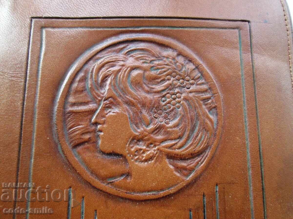 Art Deco vintage men's leather wallet with decoration - 6 Art Deco vintage men's leather wallet with decoration - 6