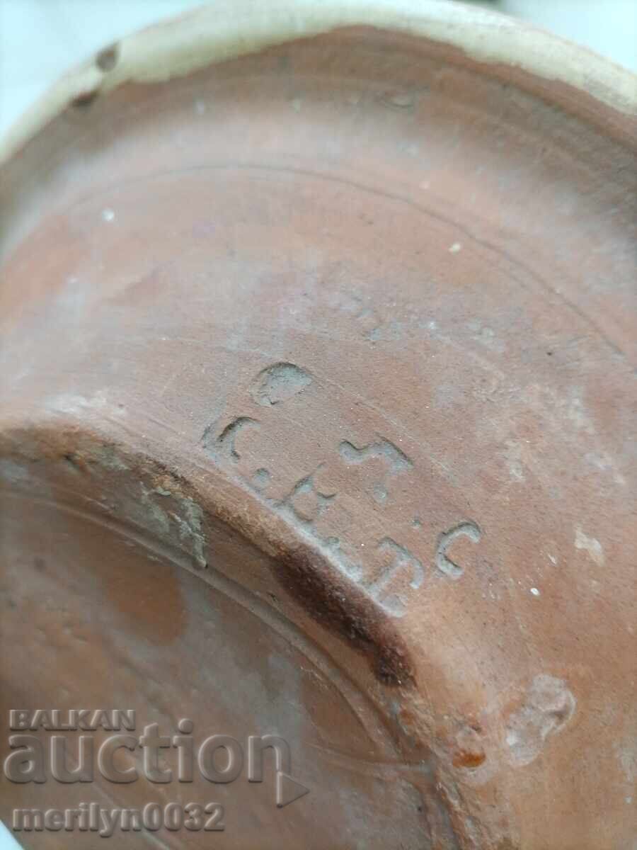 Old clay pot, pottery, plate - 6