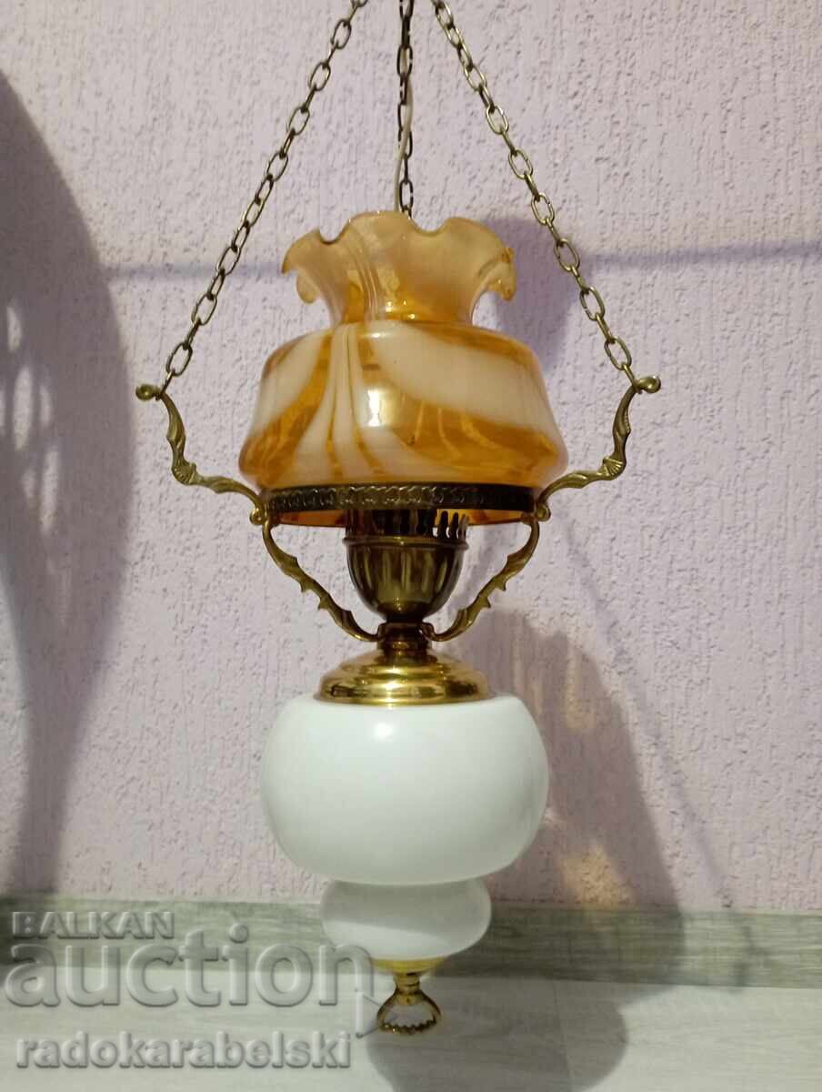 Antique Baroque chandelier with a glass lampshade with price 129.90 BGN | € 66.42