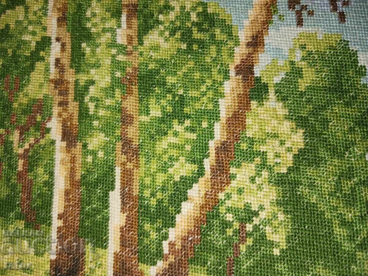 Παλιό χειροποίητο κέντημα ΔΑΣΟΣ ΜΕ ΣΗΜΥΔΕΣ - 6 Παλιό χειροποίητο κέντημα ΔΑΣΟΣ ΜΕ ΣΗΜΥΔΕΣ - 6