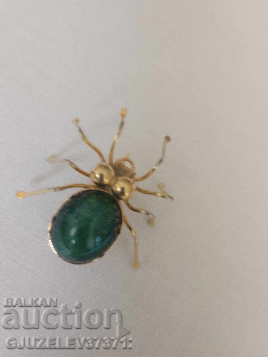 Art Deco brooch spider green stone - 7 Art Deco brooch spider green stone - 7