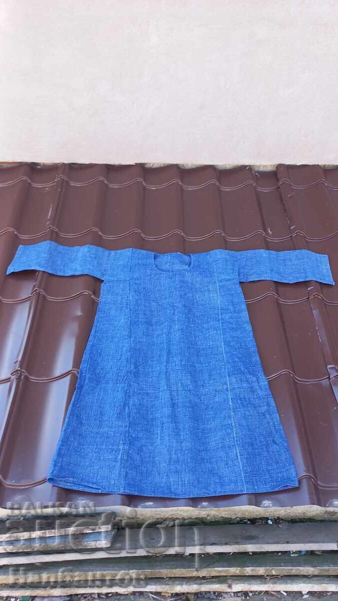 CĂMAȘĂ FEMEIE VECHE ALBASTRĂ COSTUM POPULAR CARIOTIC