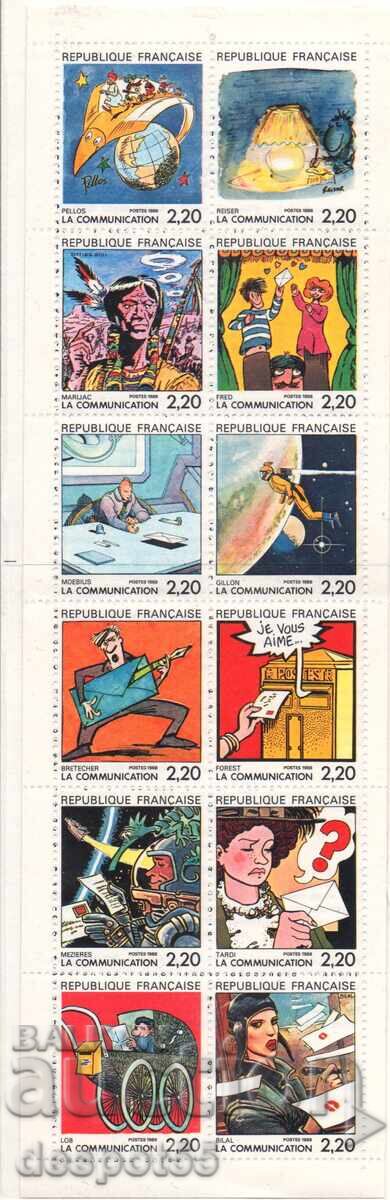 1988. Γαλλία. Επικοινωνίες - Κόμικς. Καρνέ 1988. Γαλλία. Επικοινωνίες - Κόμικς. Καρνέ