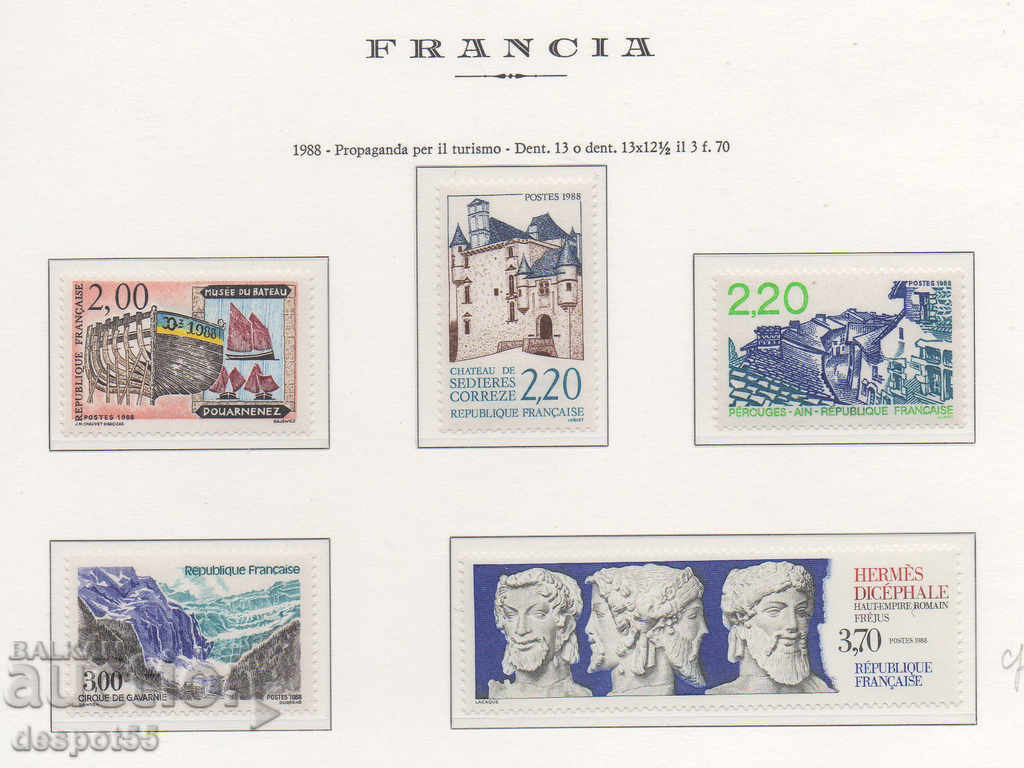 1988. France. "Tourism" Series 1988. France. "Tourism" Series