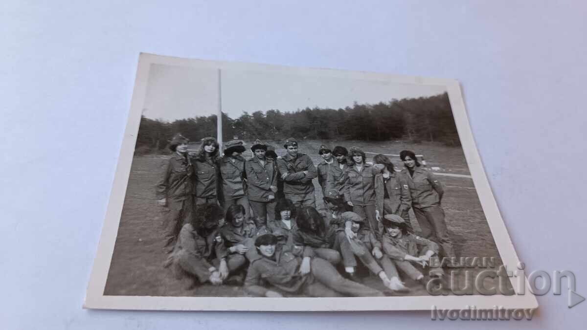 Photo of Young Girls in Military Training Photo of Young Girls in Military Training
