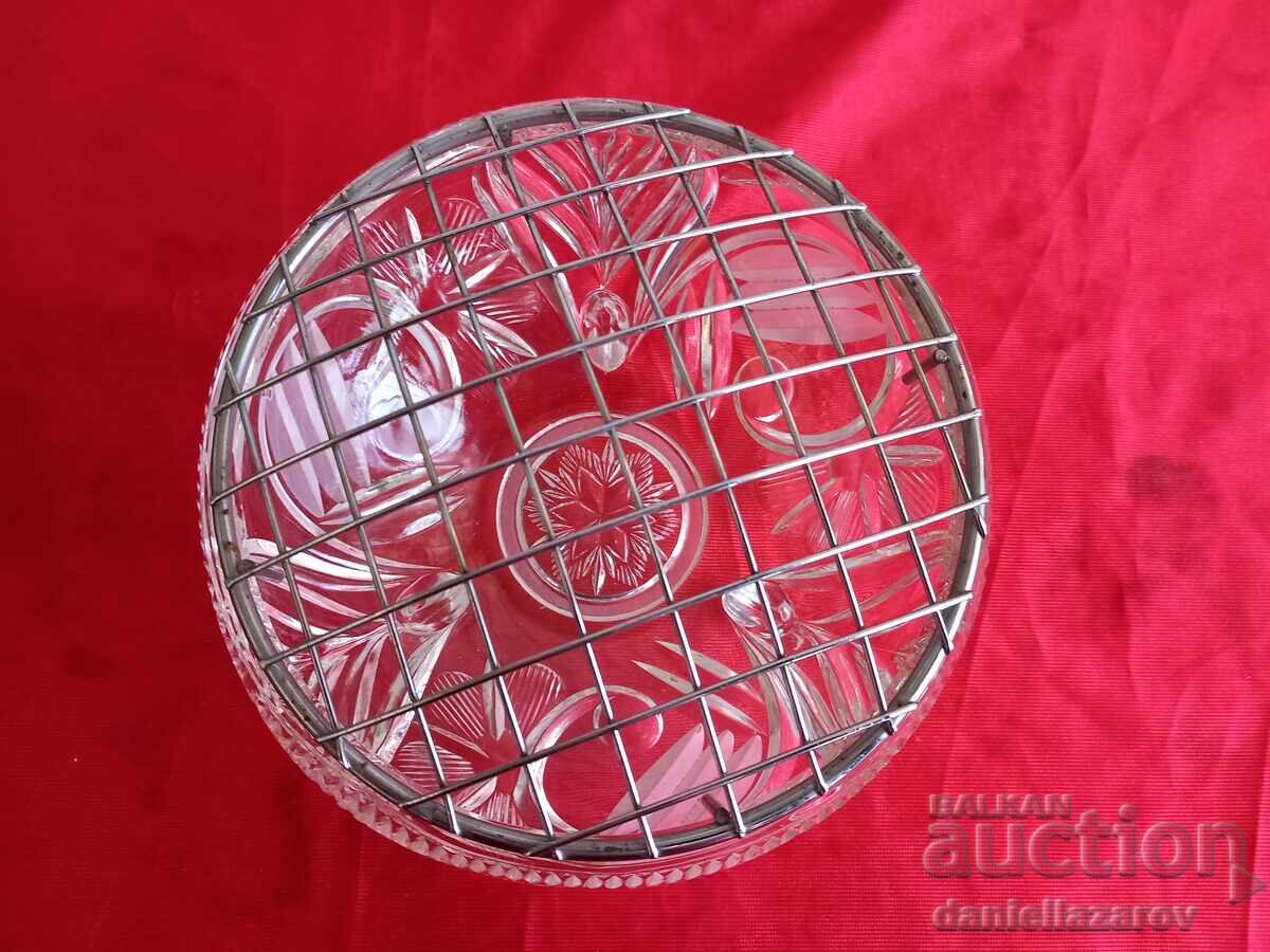 Crystal Glass, Footed Dish, VASE with price 38.00 BGN | € 19.43 Crystal Glass, Footed Dish, VASE with price 38.00 BGN | € 19.43