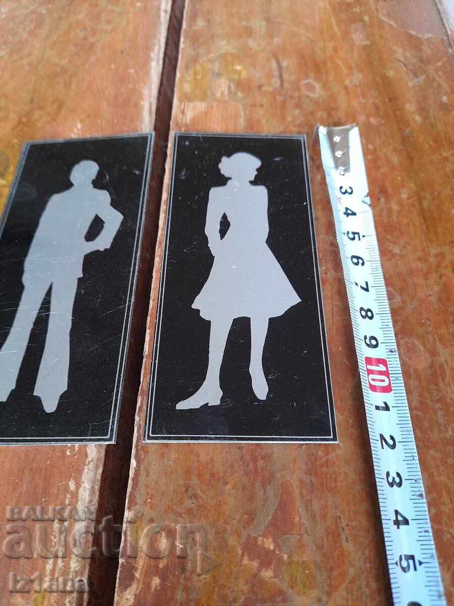 Old signs, toilet signs with price 42.00 BGN | € 21.47