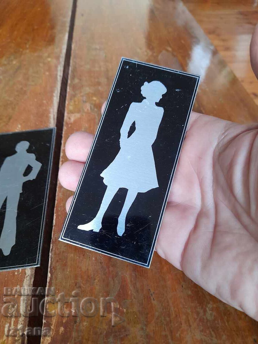 Auction  Old signs, toilet signs