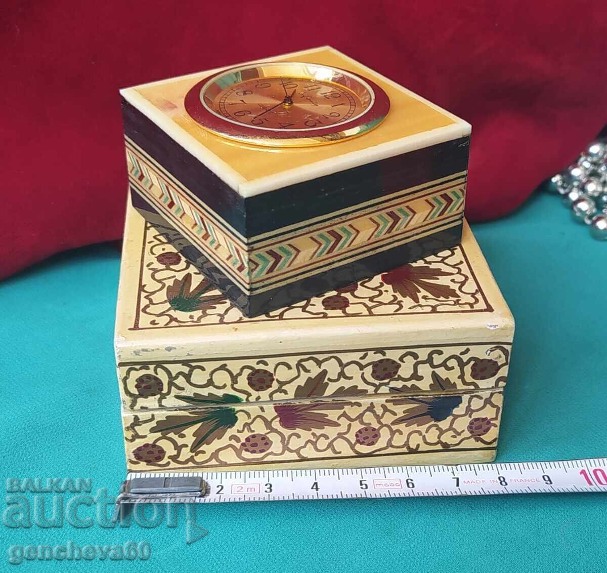 Retro table clock in beautiful boxes with price 40.00 BGN | € 20.45 Retro table clock in beautiful boxes with price 40.00 BGN | € 20.45
