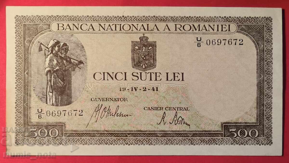 Romania 500 Lei 1941 Year