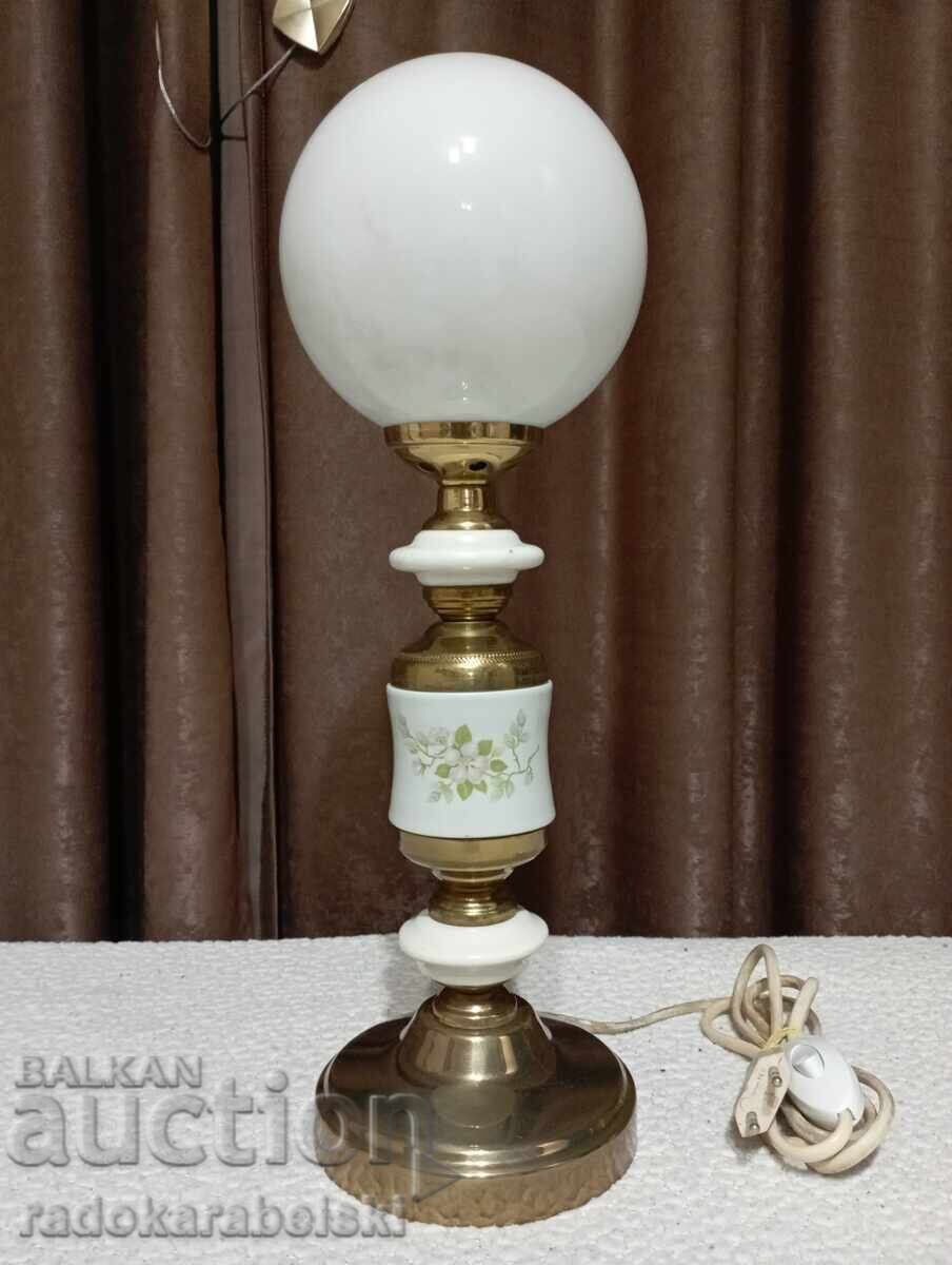 Set of two antique porcelain lamps with white globes with price 119.90 BGN | € 61.30 Set of two antique porcelain lamps with white globes with price 119.90 BGN | € 61.30