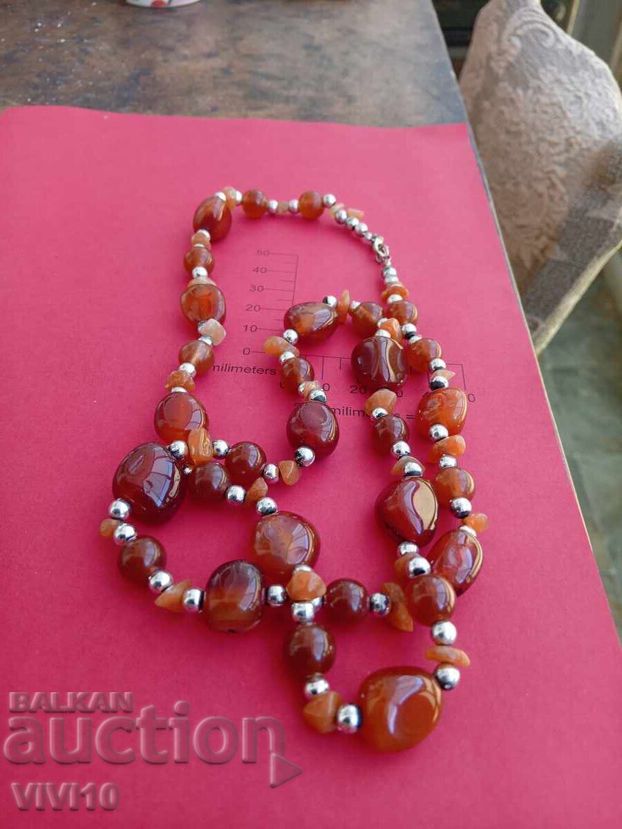 Gorgeous necklace with natural stones, agates Gorgeous necklace with natural stones, agates