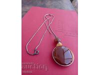 Antique necklace of natural stones, agates