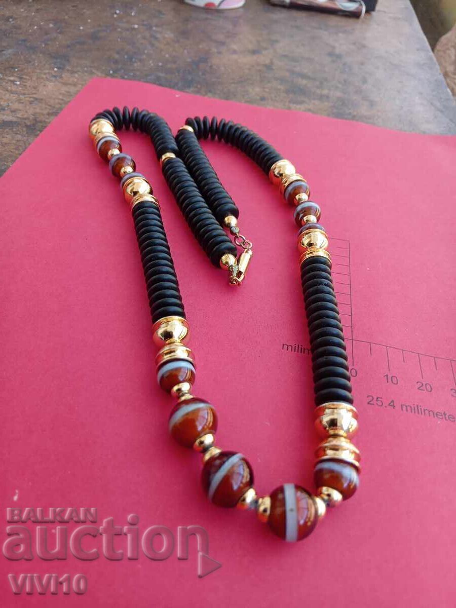 Antique necklace of natural stones, Murano style Antique necklace of natural stones, Murano style
