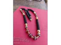 Antique necklace of natural stones, Murano style
