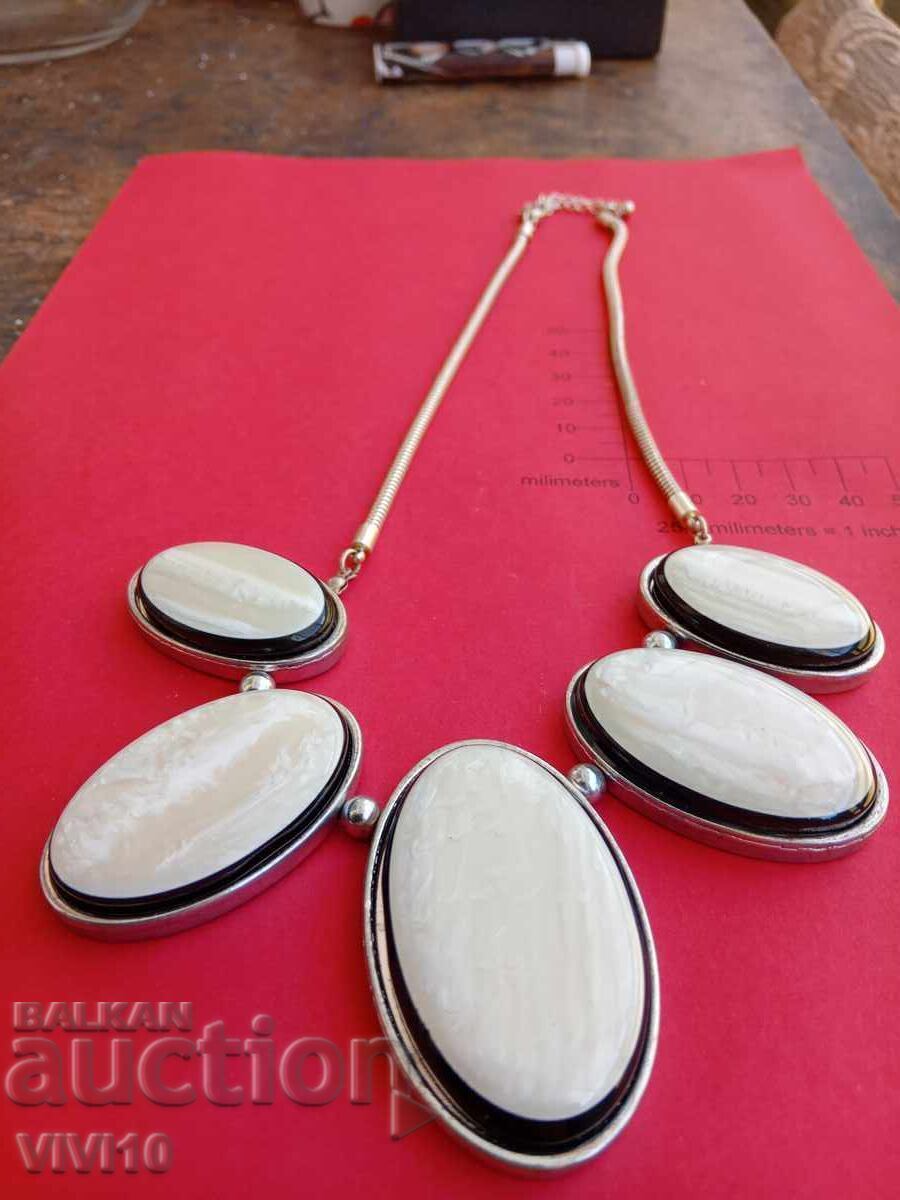 Antique Necklace, Mother-of-Pearl Antique Necklace, Mother-of-Pearl