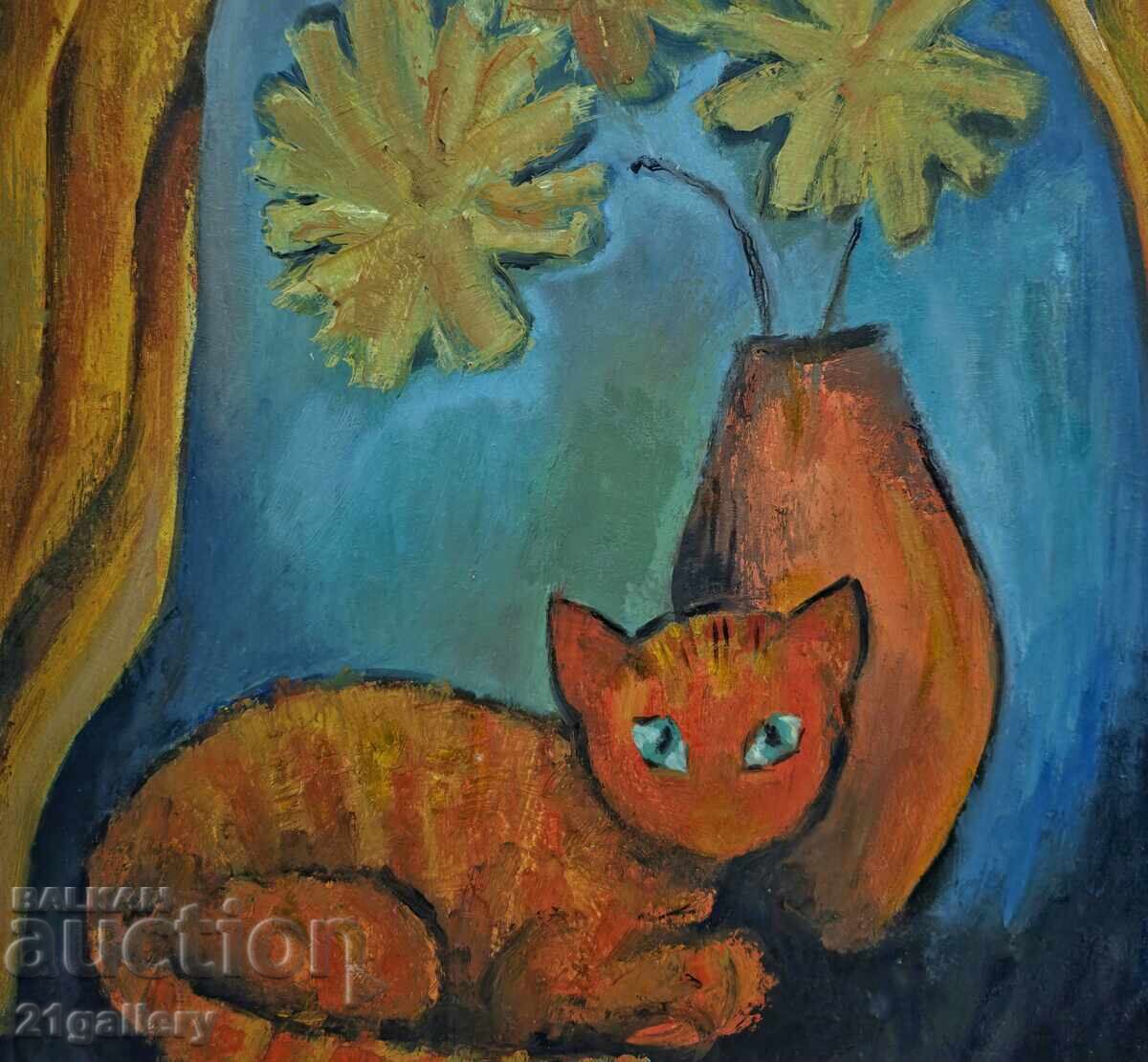 Ναϊφιστική σύνθεση, νεκρή φύση ελαιογραφίες με τιμή 450.00 BGN | € 230.08