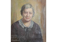 Tablou vechi, ulei pe pânză, portret feminin