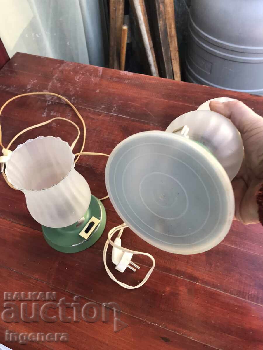 NIGHT LAMP FROM THE SOCIALIST ERA ANTIQUE METAL LABEL - 2 PCS - 5 NIGHT LAMP FROM THE SOCIALIST ERA ANTIQUE METAL LABEL - 2 PCS - 5