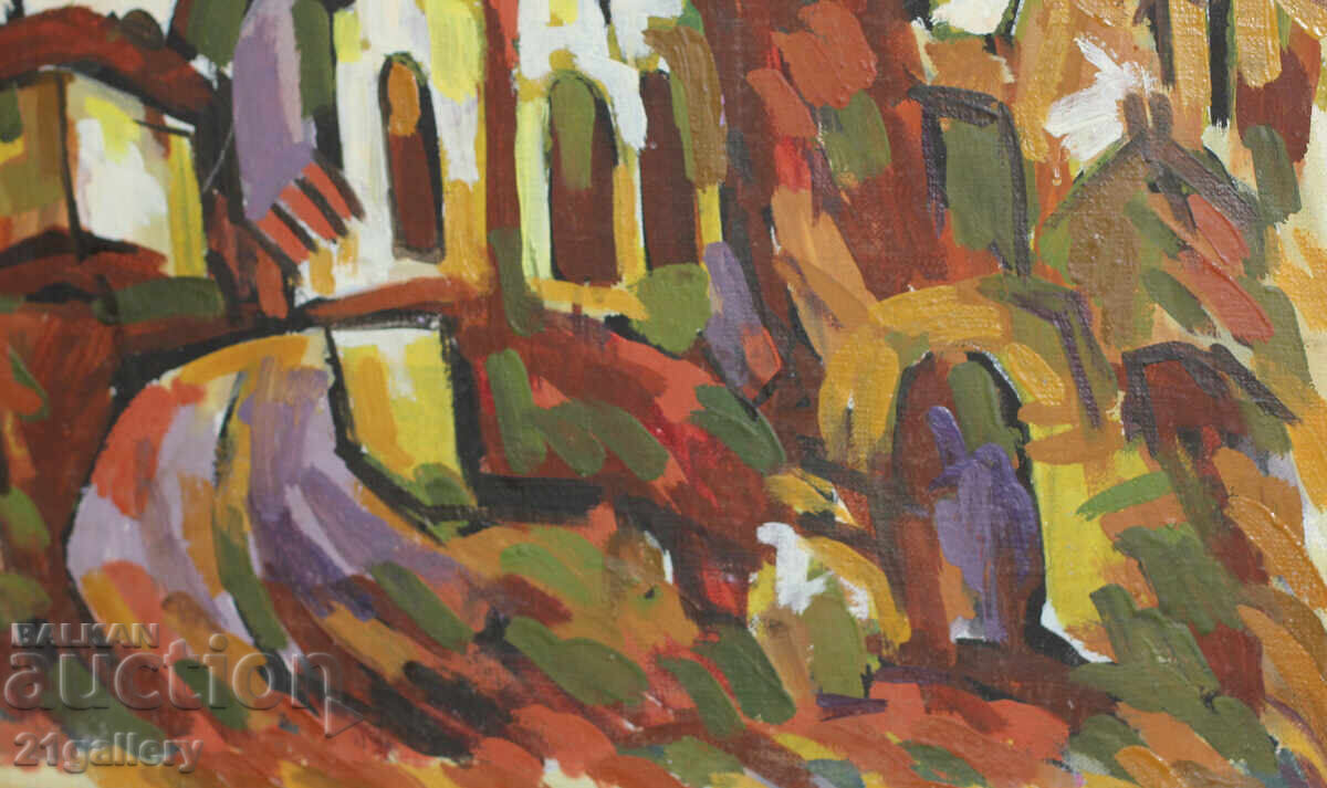 Михаил Минков, градски пейзаж , маслени бои 1996 - 6