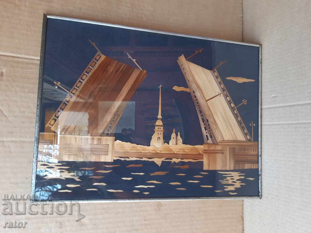 Auction Painting, panorama SAINT PETERSBURG, Neva, Admiralty USSR Auction Painting, panorama SAINT PETERSBURG, Neva, Admiralty USSR