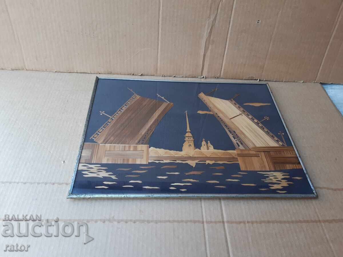 Painting, panorama SAINT PETERSBURG, Neva, Admiralty USSR Painting, panorama SAINT PETERSBURG, Neva, Admiralty USSR