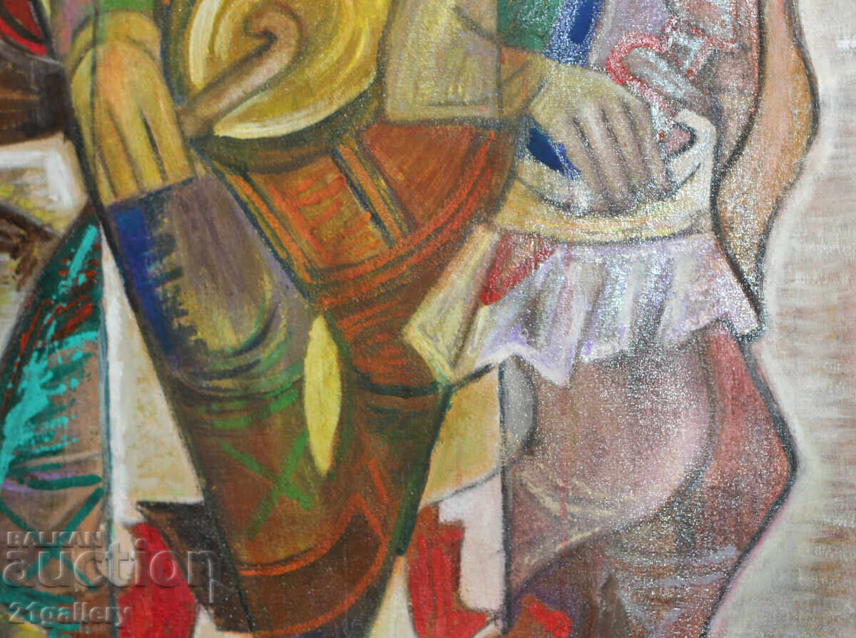 Абстрактна фигурална композиция, маслени бои - 6