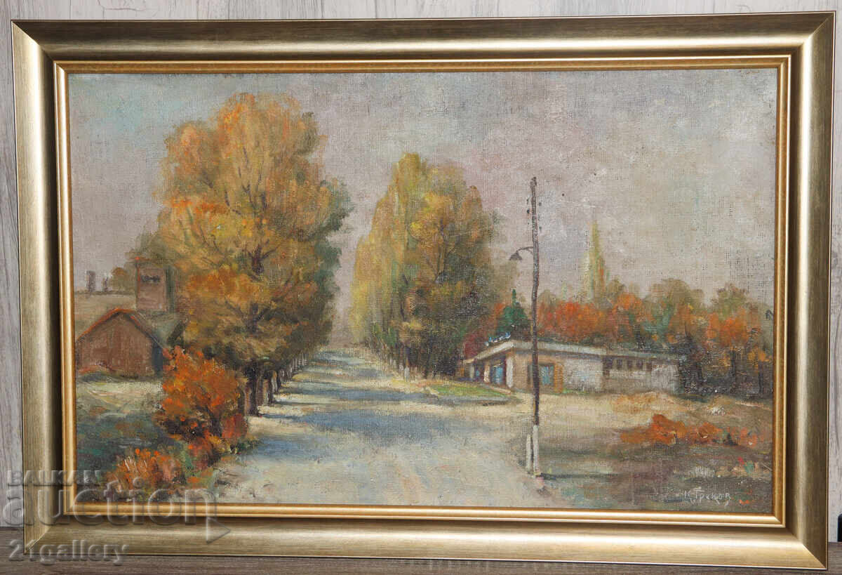 Kosta Grekov, Cityscape, Oil Paints with price 1400.00 BGN | € 715.81 Kosta Grekov, Cityscape, Oil Paints with price 1400.00 BGN | € 715.81