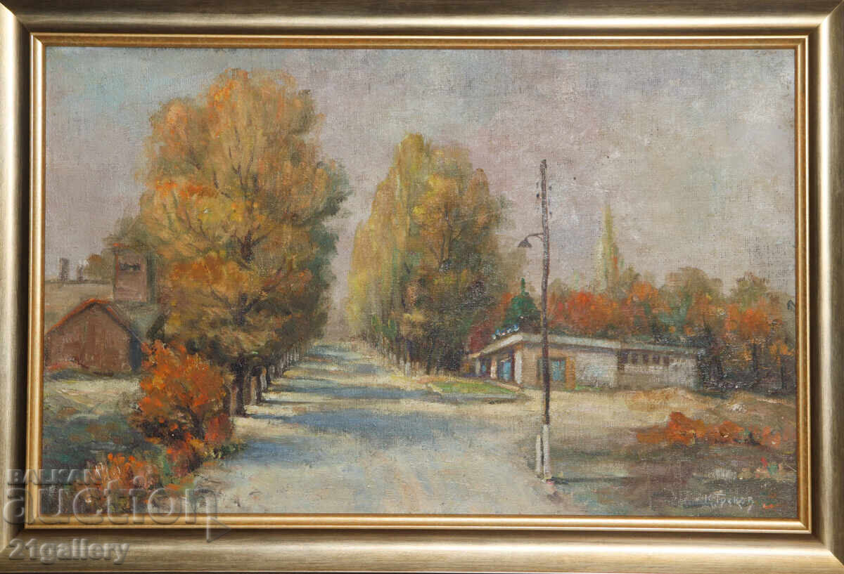 Auction Kosta Grekov, Cityscape, Oil Paints Auction Kosta Grekov, Cityscape, Oil Paints