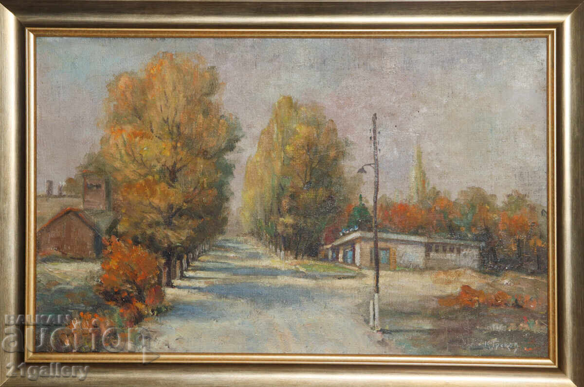 Kosta Grekov, Cityscape, Oil Paints Kosta Grekov, Cityscape, Oil Paints