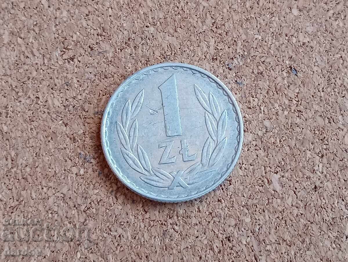 Poland 1 Zloty 1977 Poland 1 Zloty 1977