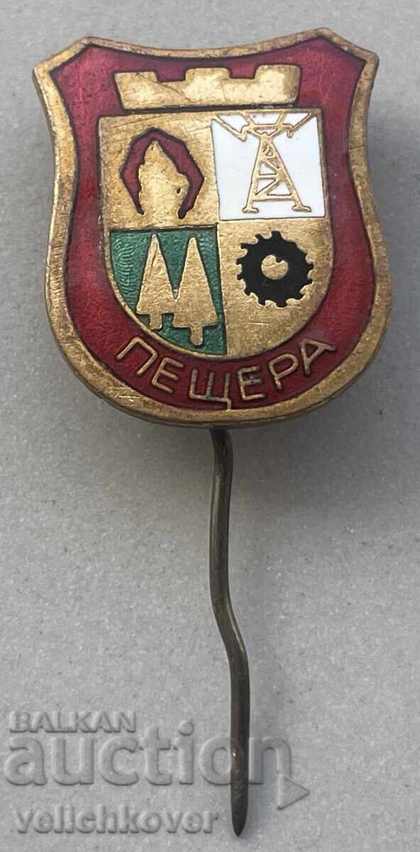 40547 Bulgaria badge with the coat of arms of the town of Peshtera enamel 40547 Bulgaria badge with the coat of arms of the town of Peshtera enamel