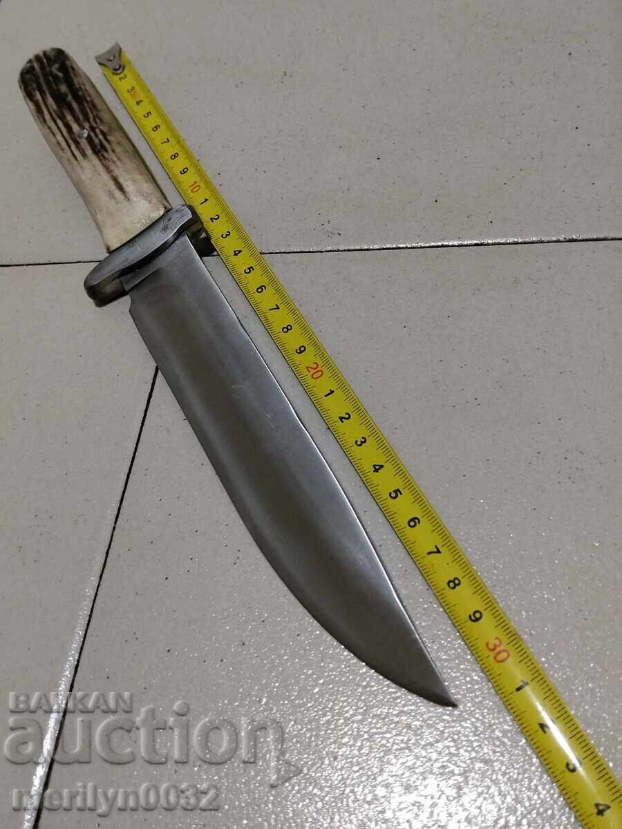 Hunting knife with handle and deer antler handle - 5 Hunting knife with handle and deer antler handle - 5