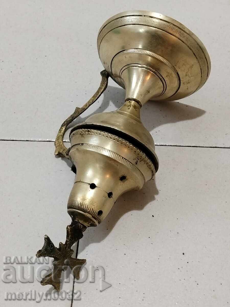 Old bronze censer, oil lamp, cross, icon with price 90.00 BGN | € 46.02 Old bronze censer, oil lamp, cross, icon with price 90.00 BGN | € 46.02