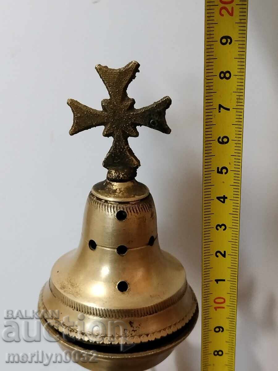 Auction Old bronze censer, oil lamp, cross, icon Auction Old bronze censer, oil lamp, cross, icon