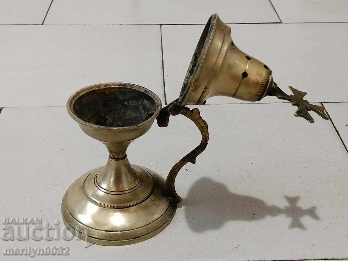 Delivery of Old bronze censer, oil lamp, cross, icon Delivery of Old bronze censer, oil lamp, cross, icon