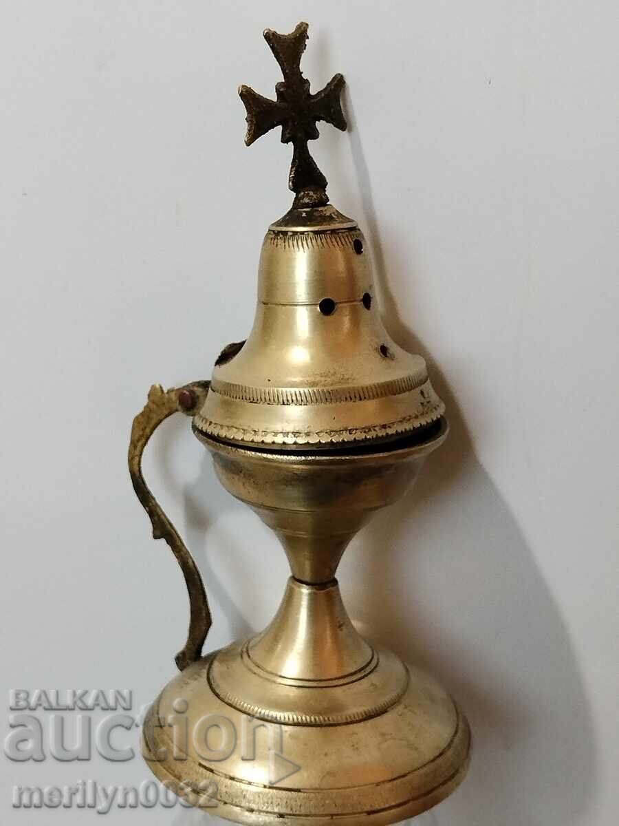 Old bronze censer, oil lamp, cross, icon - 5 Old bronze censer, oil lamp, cross, icon - 5