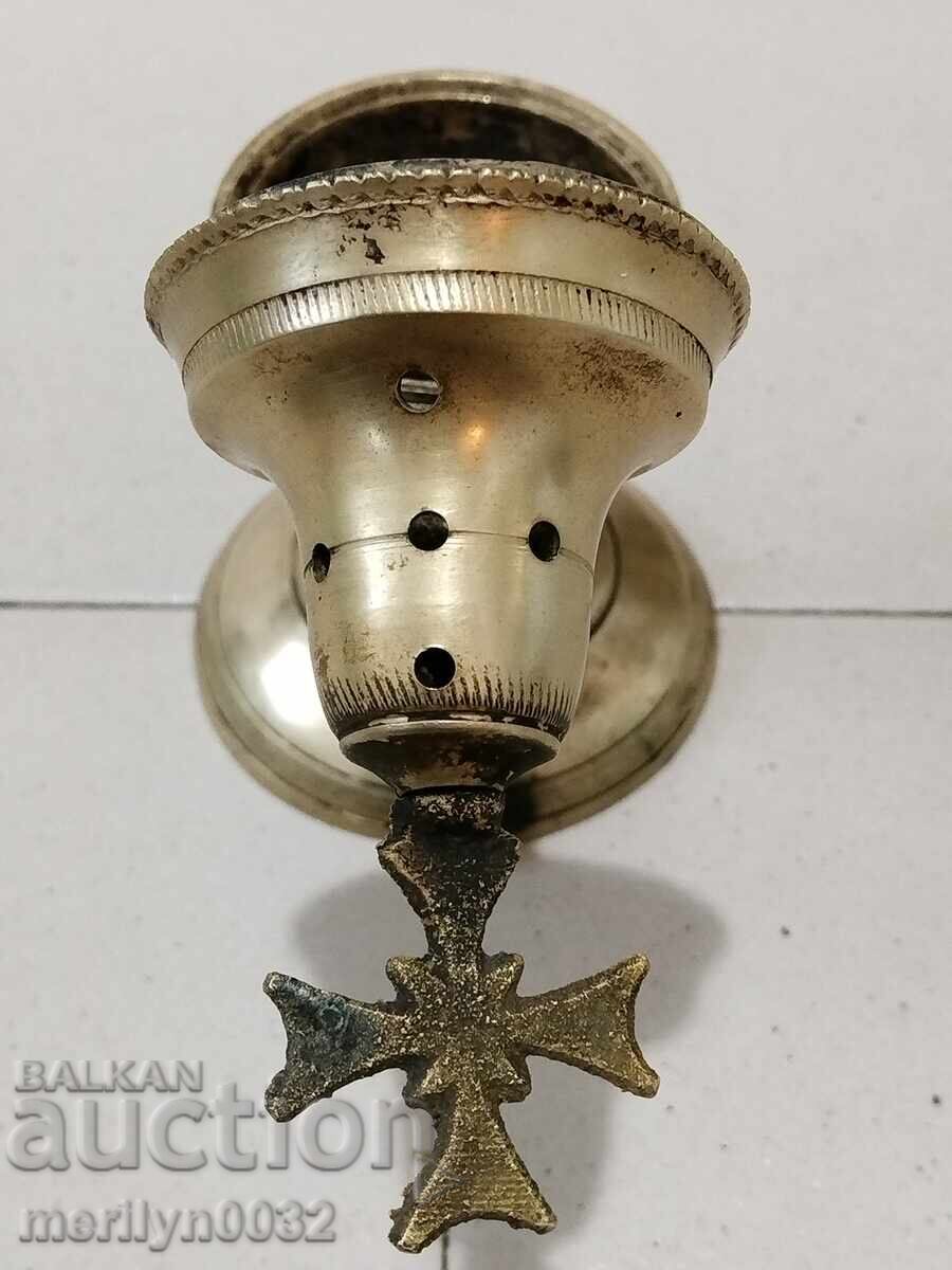 Old bronze censer, oil lamp, cross, icon - 7 Old bronze censer, oil lamp, cross, icon - 7