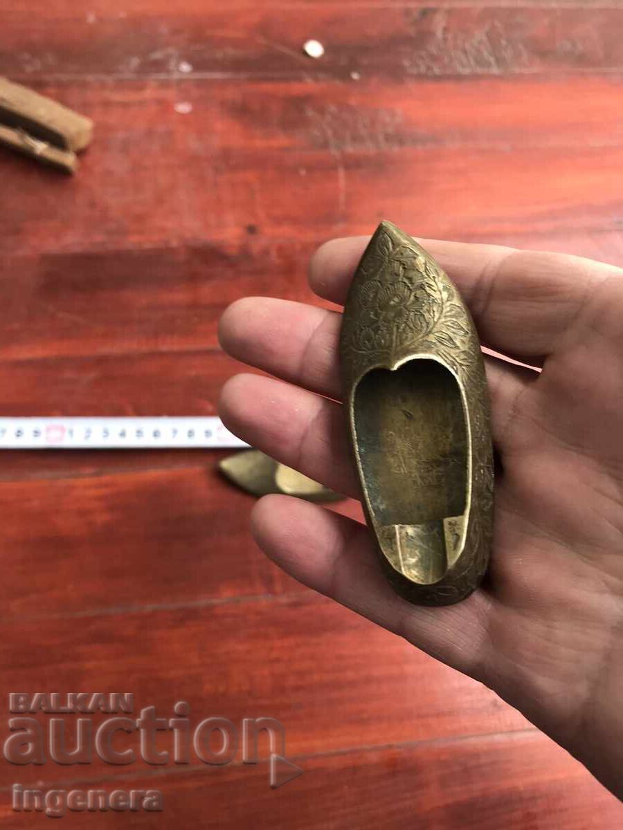 ASHTRAY BRONZE ORNAMENTS SHOE - 2 PCS - 7