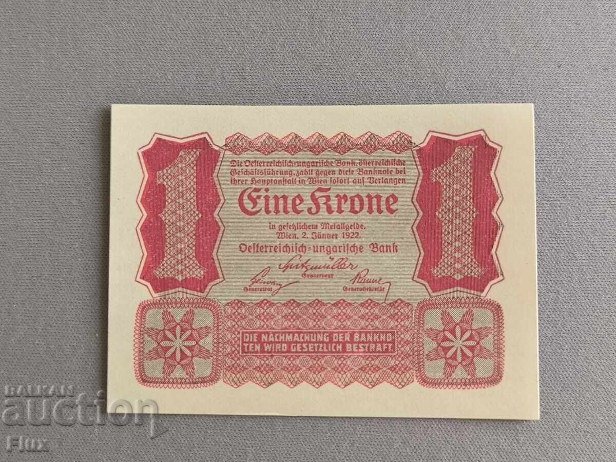 Банкнота - Австрия - 1 крона UNC | 1922г. Банкнота - Австрия - 1 крона UNC | 1922г.