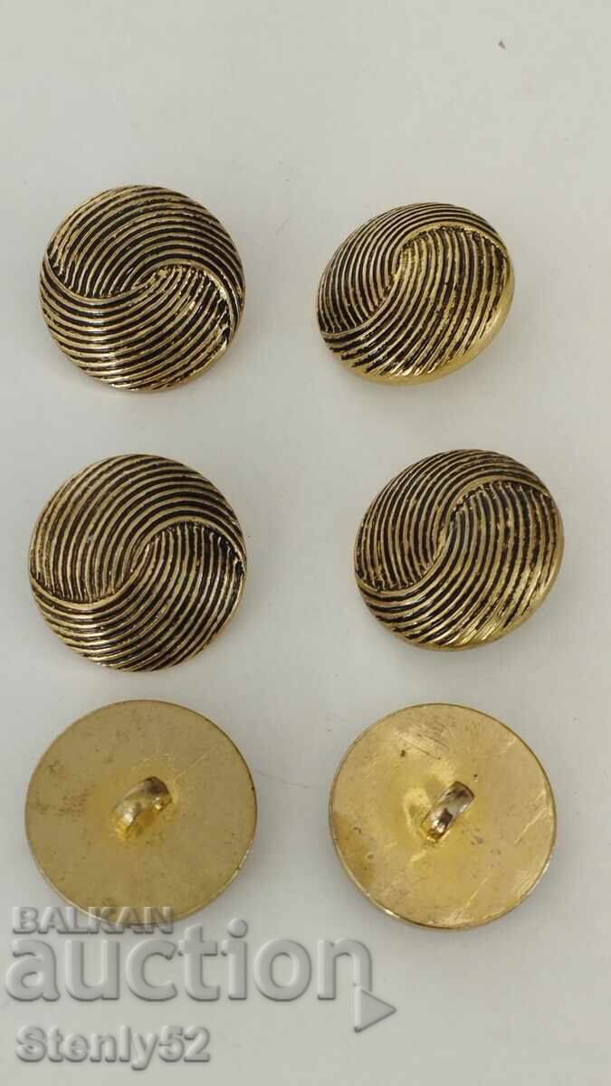 Παλιά πλαστικά κουμπιά χρώμα παλαιού χρυσού