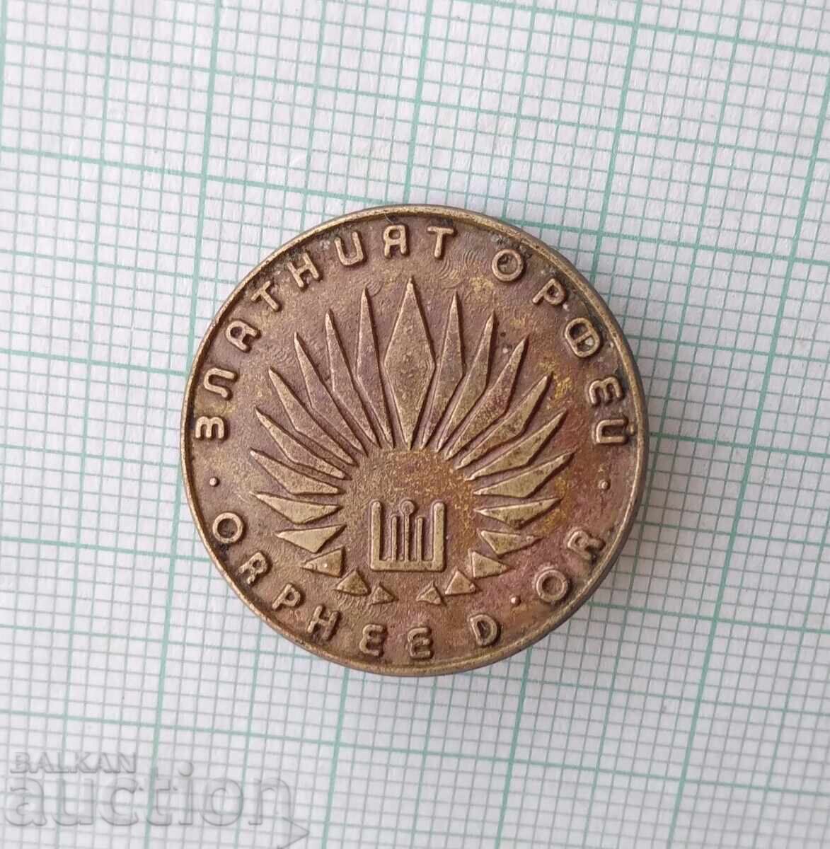 18629 Insignă - Concurs Muzical Orfeul de Aur cu preț 15.00 BGN | € 7.67 18629 Insignă - Concurs Muzical Orfeul de Aur cu preț 15.00 BGN | € 7.67