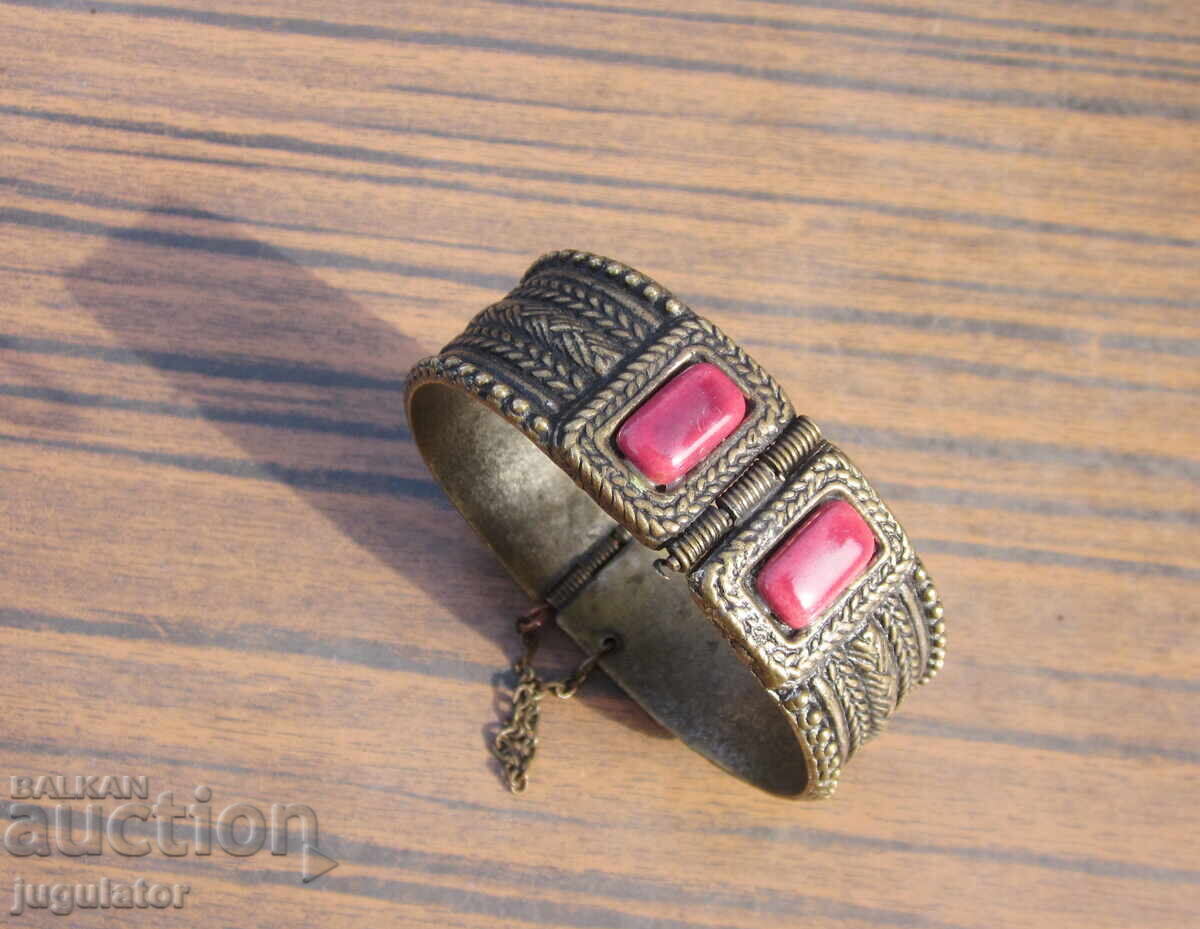 Auction  Bulgarian folk bronze bracelet, folk ornament, jewelry