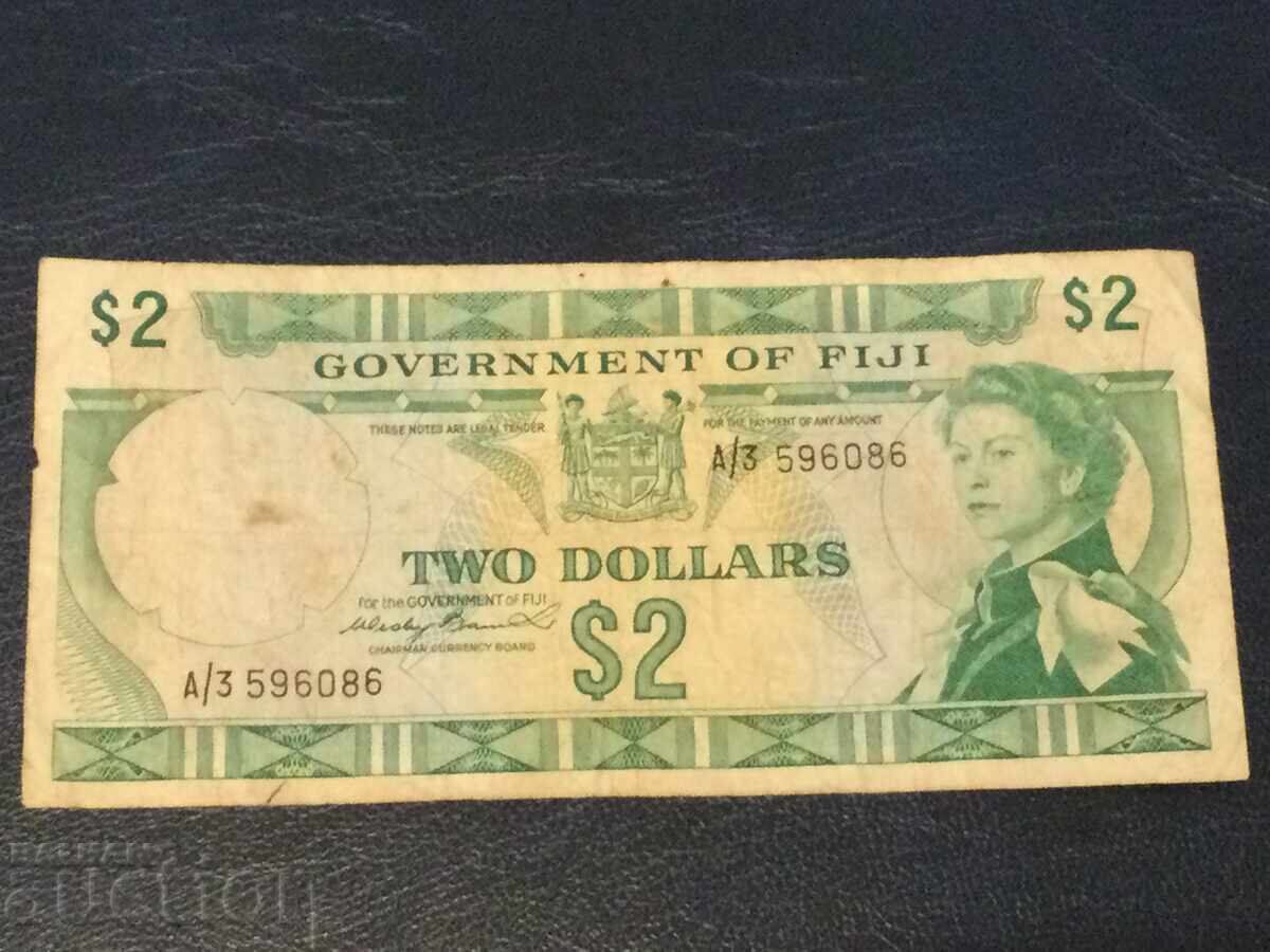 Fiji 2 Dollars 1971 Elizabeth Fiji 2 Dollars 1971 Elizabeth