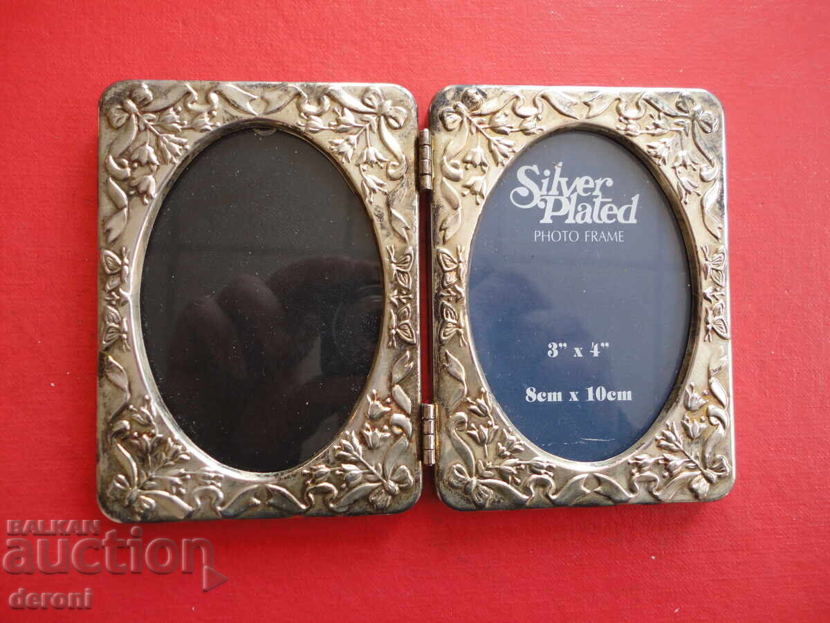 Licitație Rama foto dublă argintată incredibilă