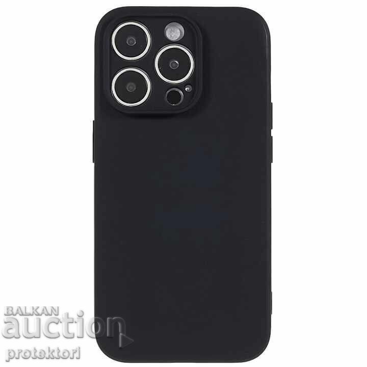 Case for Apple iPhone 16 Pro, silicone, black Case for Apple iPhone 16 Pro, silicone, black